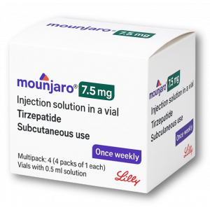 MOUNJARO 7.5 MG / 0.5 ML ( TIRZEPATIDE ) FOR SUBCUTANEOUS INJECTION 4 VIALS